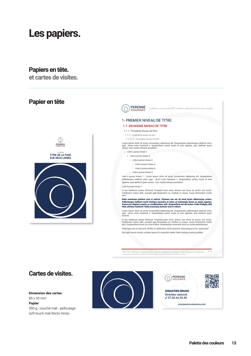 Perenne Assurance — charte graphique